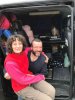 Ivana & Modesto with Poppy & Mimi, on their journey from Edinburgh in Scotland to Ourense in Galicia, N.W.Spain.